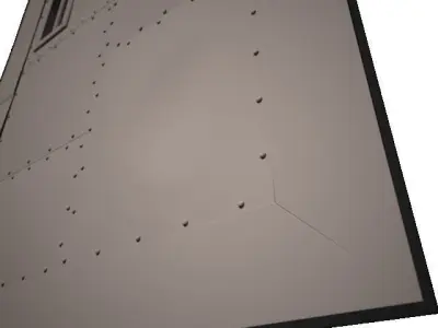 Steel door wrecked 3D model