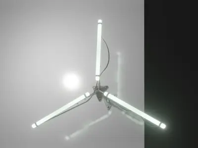 Cyberpunk Lamps 3D Model Pack