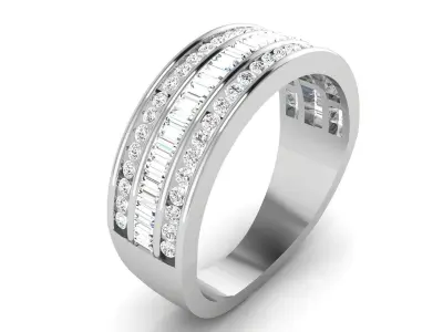Diamond Ring For Women 3d Print Model 3D print model 72