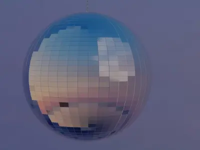 Discoball Free low-poly 3D model