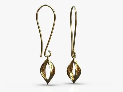 Light modern earrings 3D print model