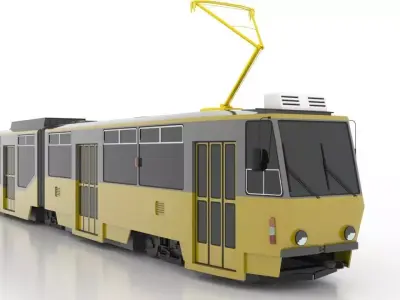 Tatra KT8D5R-N2P Low Low-poly 3D model