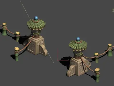 Cartoon world - ears of monkey light 3D model