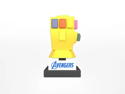 Lego Infinity Gauntlet v4 004 Low-poly 3D model