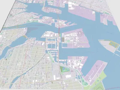 Nagoya port Japan 3D model