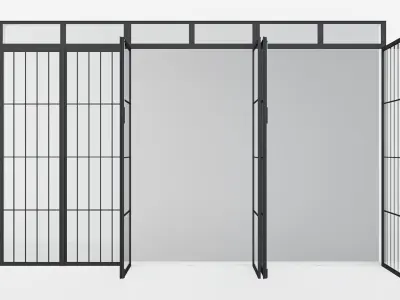 Aluminium window 15 3D model