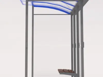 MMCite Skandum 110a Bus Shelter 3D model