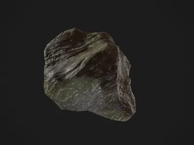 Lowpoly Rock - 2 texture variants Low-poly 3D model