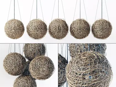 Branch decor lamp sphere n1 3D model