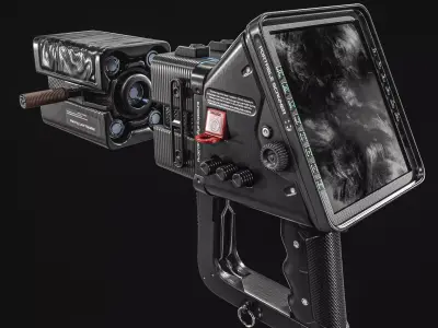 Sci fi Portable Scanner  With Addon Low-poly 3D model