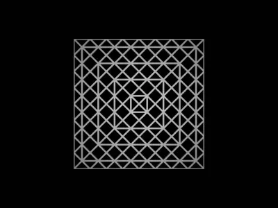Steel Grating Flooring Low-poly 3D model