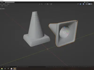 Signal cone  Low-poly 3D model Low-poly 3D model