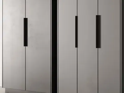 232 cabinet furniture 09 modular wardrobe cupboard 05 3D model