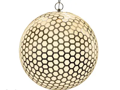 Untitled capiz honeycomb pendant light 3D model