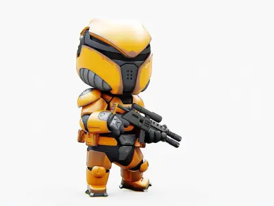 TOON TROOPER DOMIAC   RIGGED 3D model