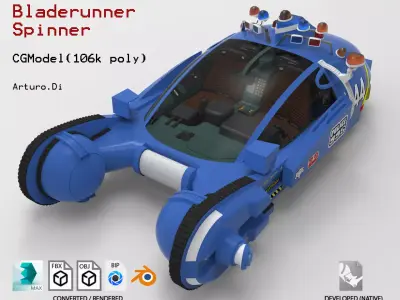 Bladerunner Original Spinner Low-poly 3D model