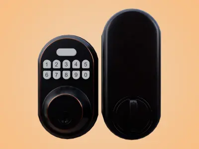 Security Door Digital Lock Low-poly 3D model