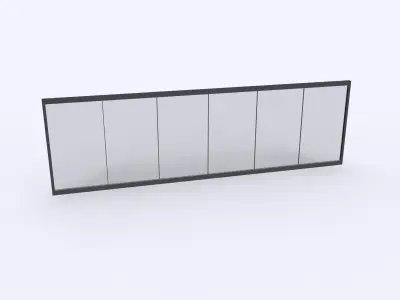 Window glass sliding door Free 3D model