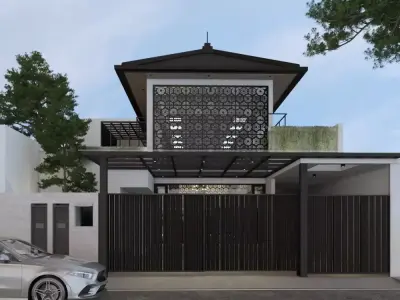 Realistic Asian House Exterior SKP 21 Vray 5 3D model