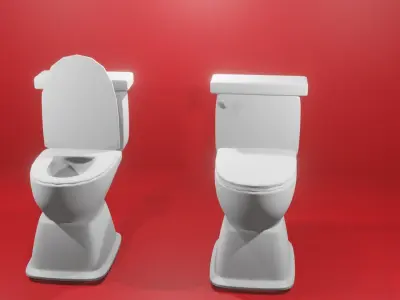 Toilet two toilets 3D model