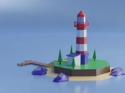 Low-poly Light House -best price- Low-poly 3D model