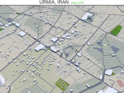 Urmia Iran 30km AI Low-poly 3D model