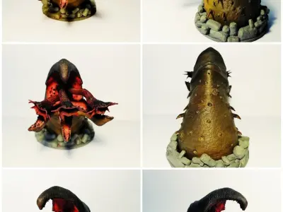 TREMORS Graboid Statue - - 3D Print Model FanMade STL Figurine 3D print model