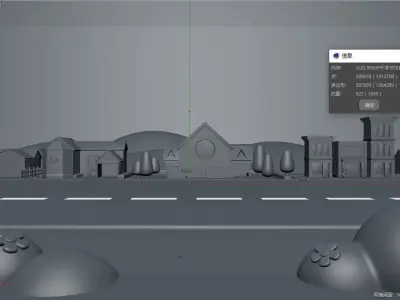 cartoon town 3D model purchase