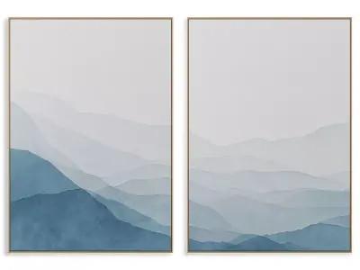 Abstract Painting Frame set 3D model 633