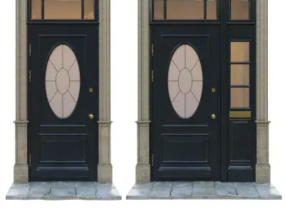 Entrance classic door 12 3D model