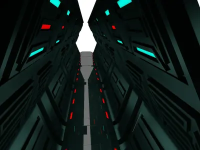 Sci Fi tunnel 3D model