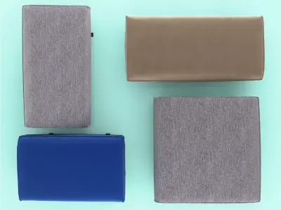 Slab Pouf 3D model