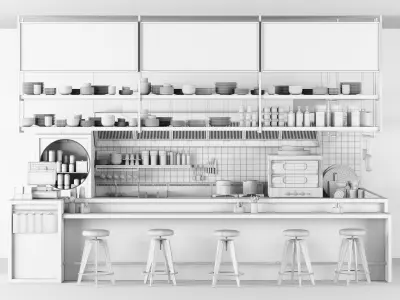 restaurant 01 3D model