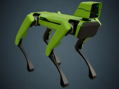 Robot Dog 1 Basic Low-poly 3D model