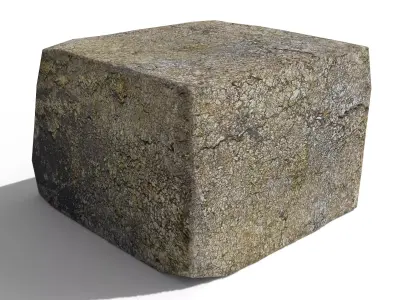 Fireclay Brick Cut Low-poly 3D model