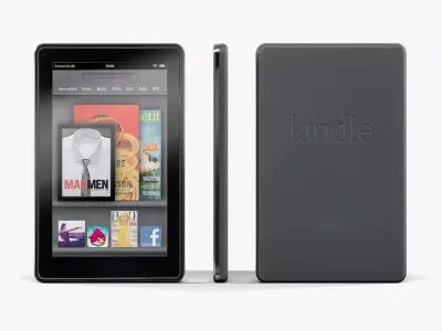 Amazon Kindle Fire 8Gb tablet Low-poly 3D model