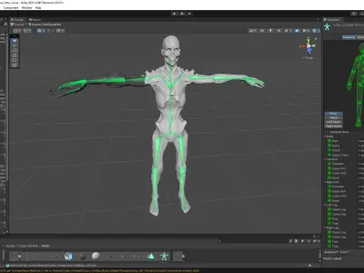 Cyber Zombie Low-poly 3D model