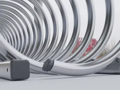 Spiral Bike Stand -2- High-Poly Version 3D model