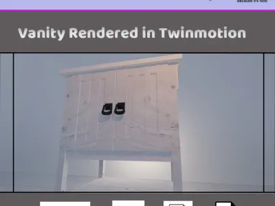 3D Model Vanity digital shack rendered in twimmotion 3D model