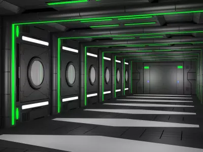 Sci Fi Corridor Lab 3D model