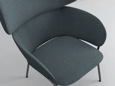 Armchair - Scandinavian style - Bolia - photorealist 3D model 3D model
