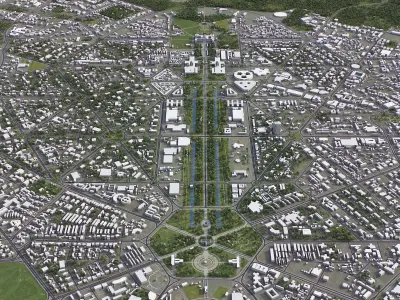 New Delhi Low-poly 3D model