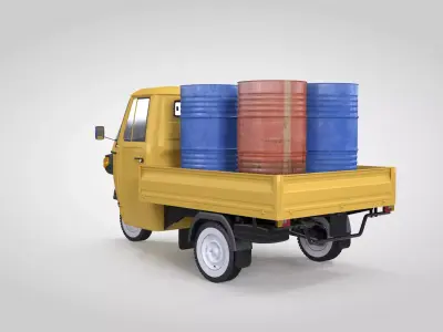 Piaggio Ape with Cargo 3D model