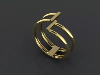 rings 3D print model 27