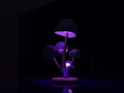 Luminescent Mushrooms Free 3D model