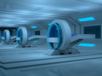 Sci Fi Room 3D model 54