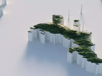 Seychelles Terrain Country 3D model