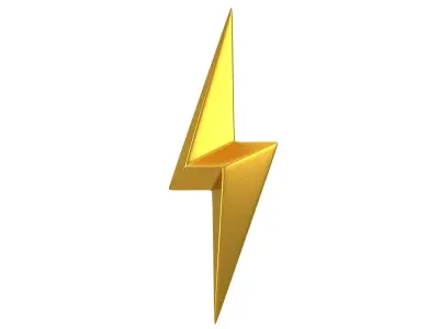 Lightning symbol 01 3D model