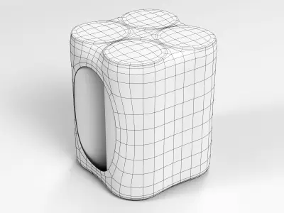4 Shrinkwrapped 330ml Sleek cans 3D model