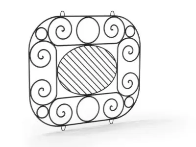 Ornamental artistic railing 106 am79 3D model
